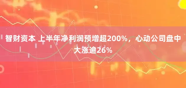 智财资本 上半年净利润预增超200%，心动公司盘中大涨逾26%