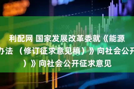 利配网 国家发展改革委就《能源规划管理办法 （修订征求意见稿）》向社会公开征求意见